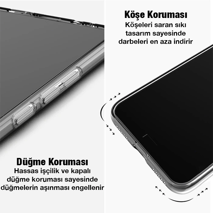 VipMarketim Ally OPPO A55 5G Kılıf Kamera Korumalı Ultra İnce Şeffaf Silikon Kılıf-(5775)
