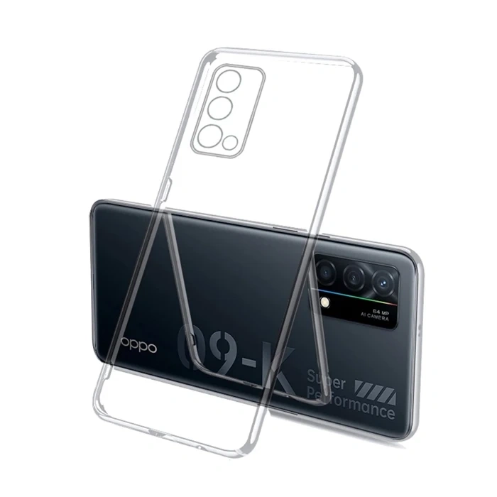 VipMarketim Ally OPPO K9 5G Kılıf Kamera Korumalı Ultra İnce Şeffaf Silikon Kılıf-(5775)