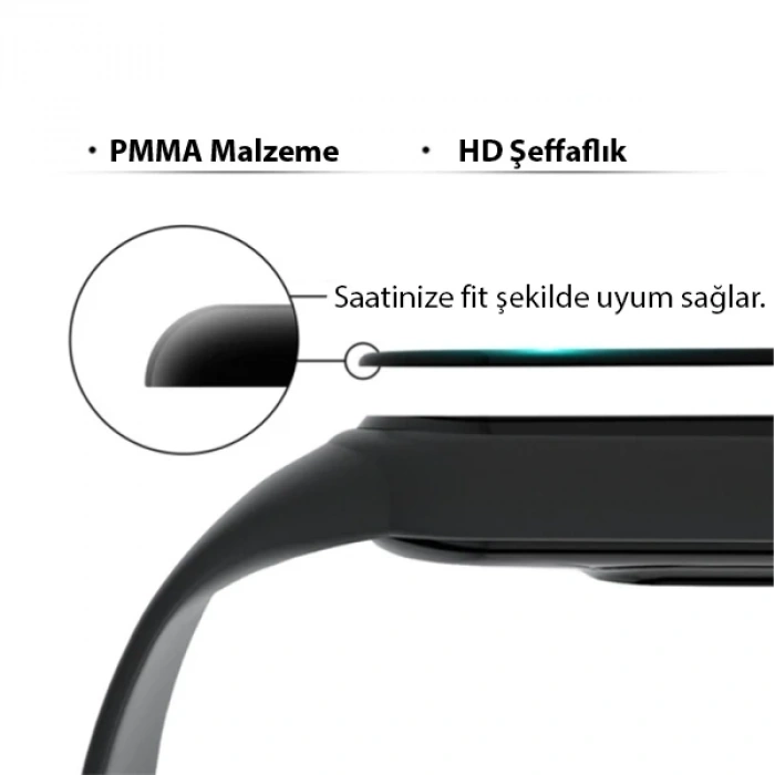 VipMarketim Ally OPPO Realme Watch 3D Full Kaplama Ekran Koruyucu PET+PMMA-(5775)