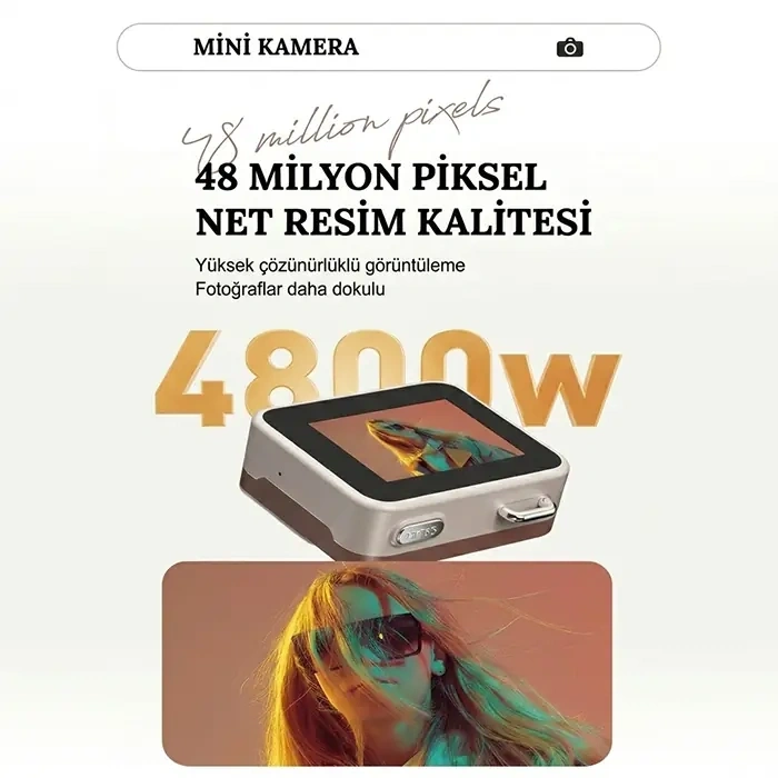 VipMarketim Ally PixMini Retro Video Dijital Kamera Ağ Kamerası DVR 1080P HD-(5775)