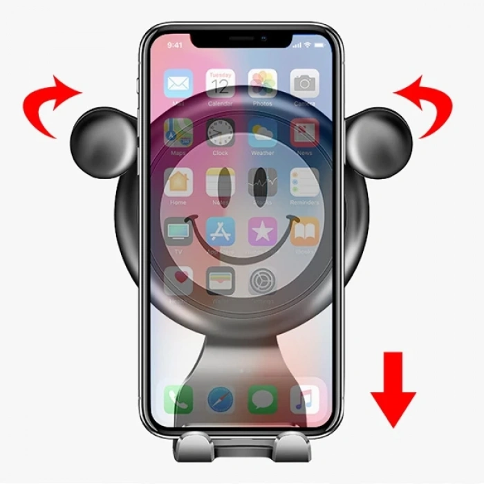VipMarketim Ally R-054 Gravity Smile Universal Cep Telefonu Araç Tutucu-(5775)