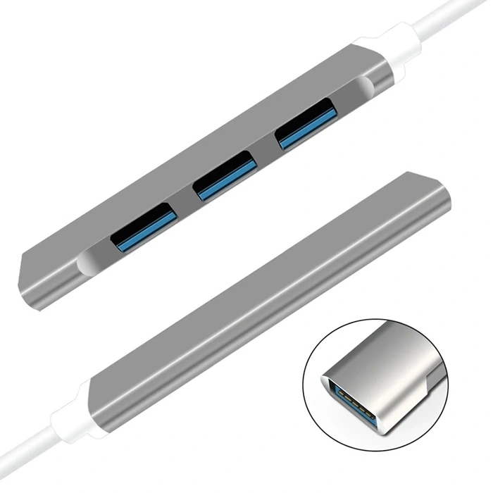 VipMarketim Ally S-803 4in1 Type-C to 4x USB3.0 HUB Çoğaltıcı Çevirici Dönüştürücü Adaptör-(5775)