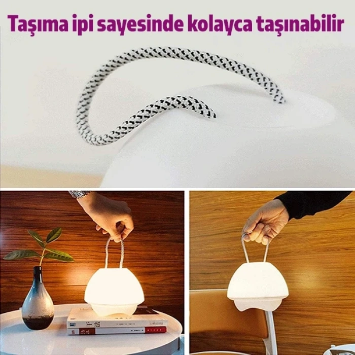 VipMarketim ALLY Şarjlı Akıllı Yatak Odası Gece Lambası-(5775)