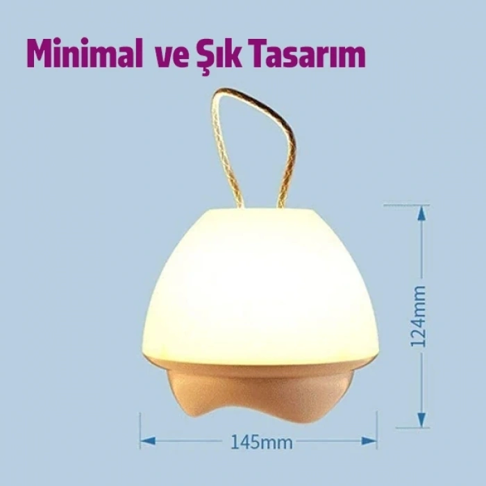 VipMarketim ALLY Şarjlı Akıllı Yatak Odası Gece Lambası-(5775)