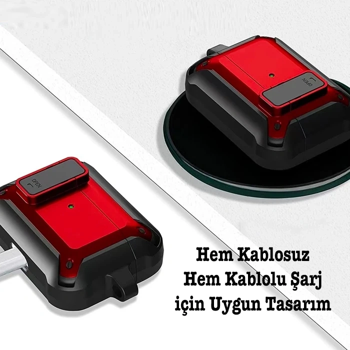 VipMarketim ALLY Shockproof Darbe Emici AirPods Pro Kulaklık Kılıfı-(5775)
