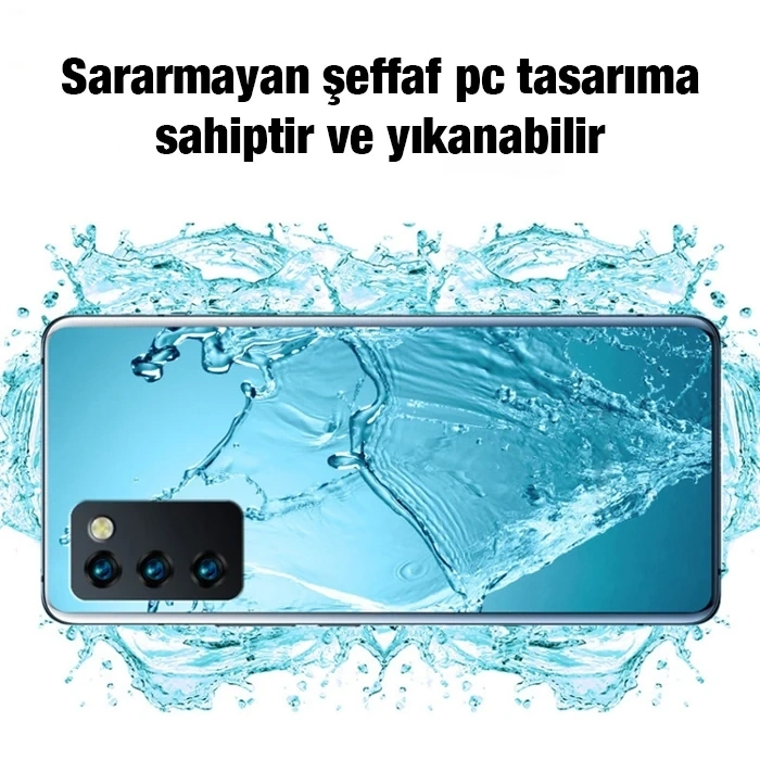 VipMarketim Ally SM Galaxy A03S Kılıf Kamera Korumalı Ultra İnce Şeffaf Silikon Kılıf-(5775)