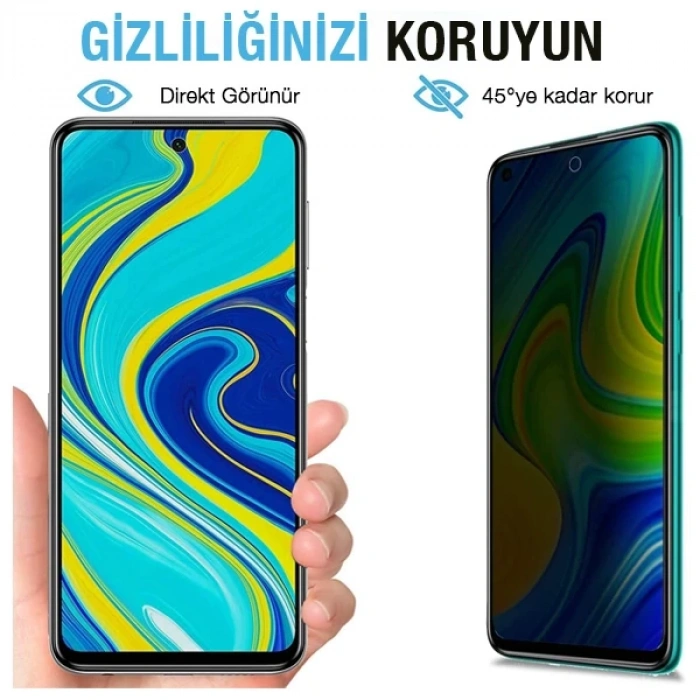 VipMarketim ALLY SM Galaxy M31S 3D Full Privacy Gizlilik Tempered Cam Ekran Koruyucu-(5775)