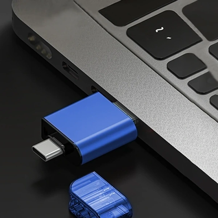 VipMarketim ALLY USB 3.0+Type-c+Lightning Sd Kart Okuyucu - Hızlı Card Reader-(5775)