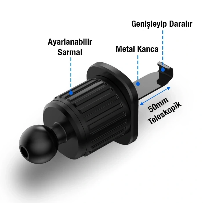 VipMarketim ALLY Z1S Araç İçi Havalandırma Telefon Tutucu-(5775)