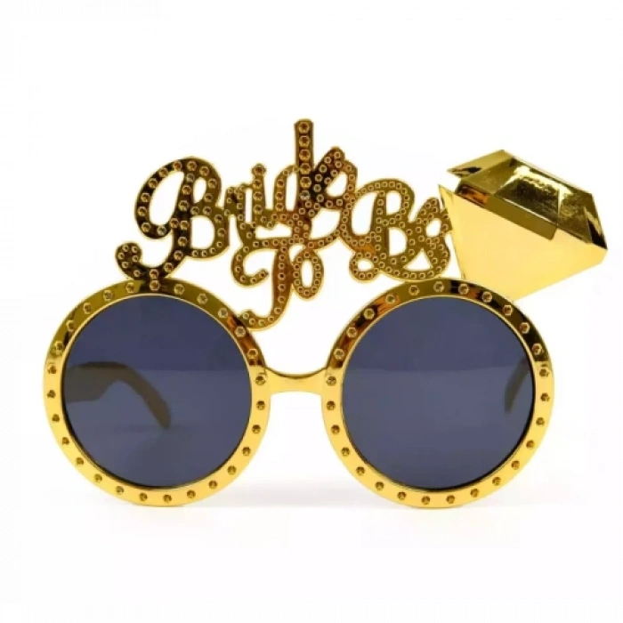 VipMarketim Altın Renk Bride To Be Yazılı Gelin Gözlüğü