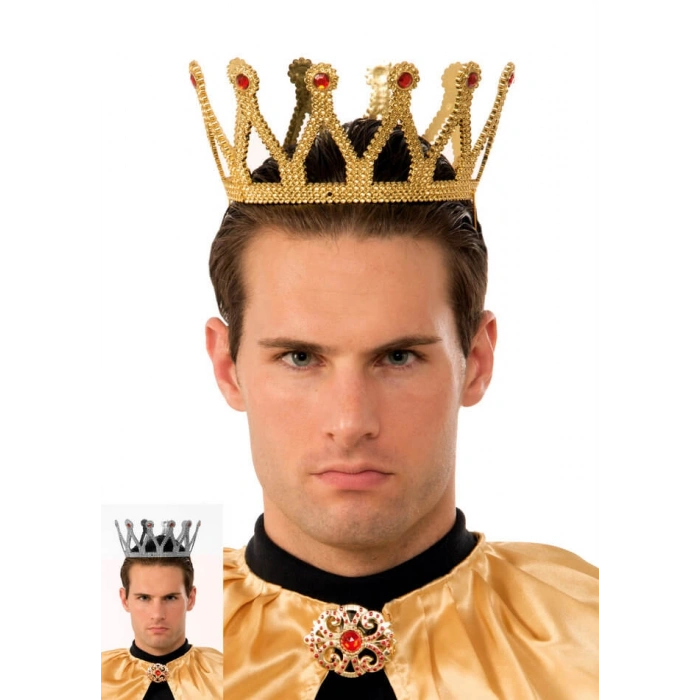 VipMarketim Altın Renk Çocuk ve Yetişkin Uyumlu Kral Tacı