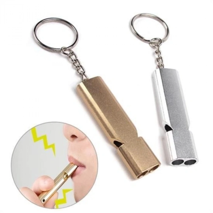 VipMarketim Alüminyum SOS Düdük Anahtarlık