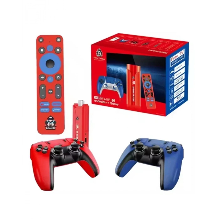 VipMarketim Android Game Stick 10K HD 64GB Çift Kollu TV Oyun Konsolu