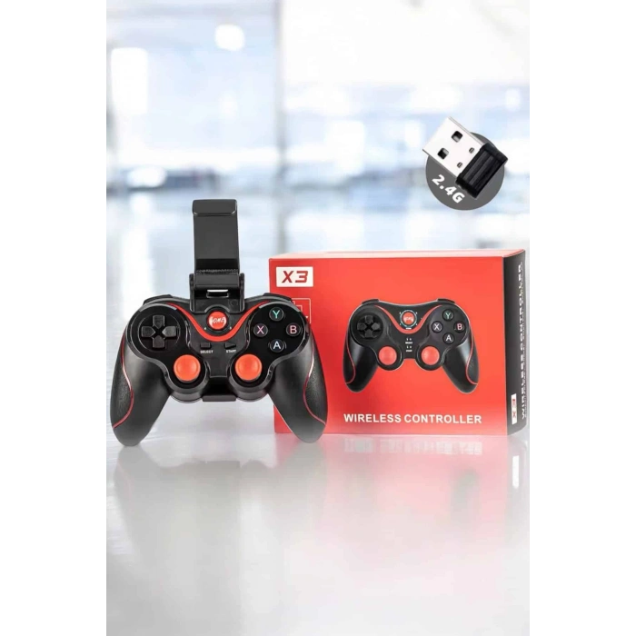 VipMarketim Android Uyumlu Gamepad X3 Game Stick Oyun Kolu Bluetooth Bağlantılı
