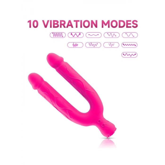 VipMarketim Anesidora Titreşimli Double Modern Vibratör