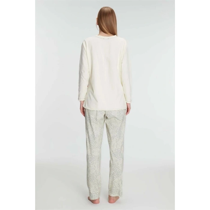 VipMarketim Anıl 11295 Kadın Pamuklu Uzun Kol Pijama Takımı