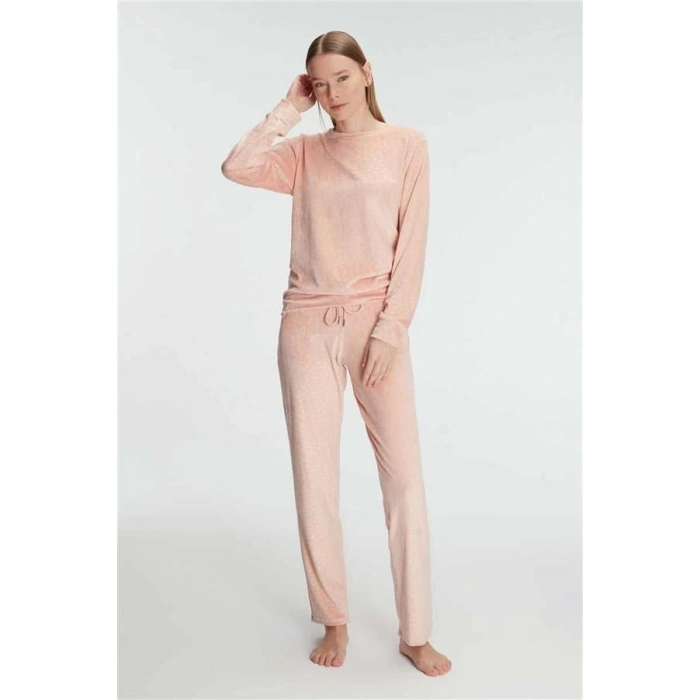 VipMarketim Anıl Bayan Uzun Kol Sweatshirt Ve Pantolon Takım Pijama Takımı (Kod:11230)