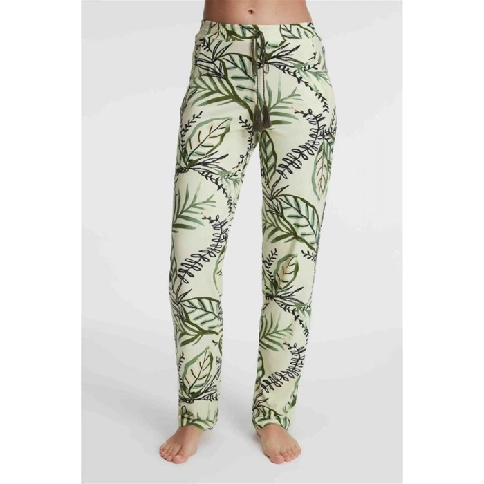 Vipmarketim Anıl Günlük Ev Giyimi Kadın Viskon Çiçek Desenli Yazlık Örme Normal Bel Pijama Altı (kod:9147)