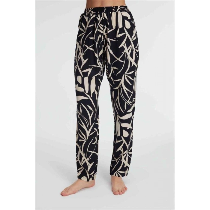 Vipmarketim Anıl Günlük Ev Giyimi Kadın Viskon Çiçek Desenli Yazlık Örme Normal Bel Pijama Altı (kod:9131)