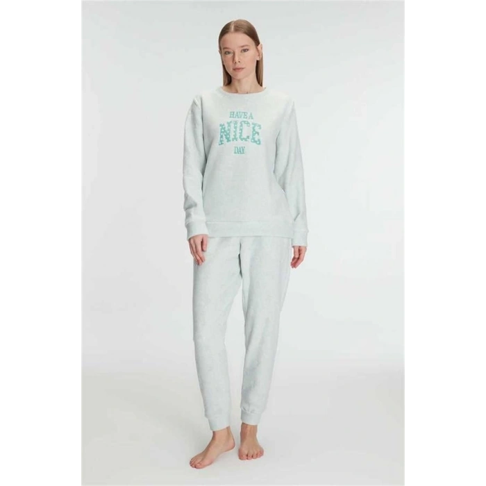 VipMarketim Anıl Kadın Uzun Kollu Polar Pijama Takımı – Yumuşak Dokulu, Sıcak Tutan Kışlık Takım (Kod:11269)