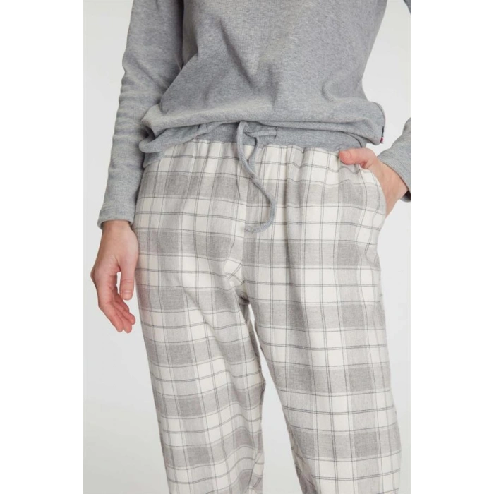 VipMarketim Anıl Pamuklu Uzun Kol Pijama Takımı