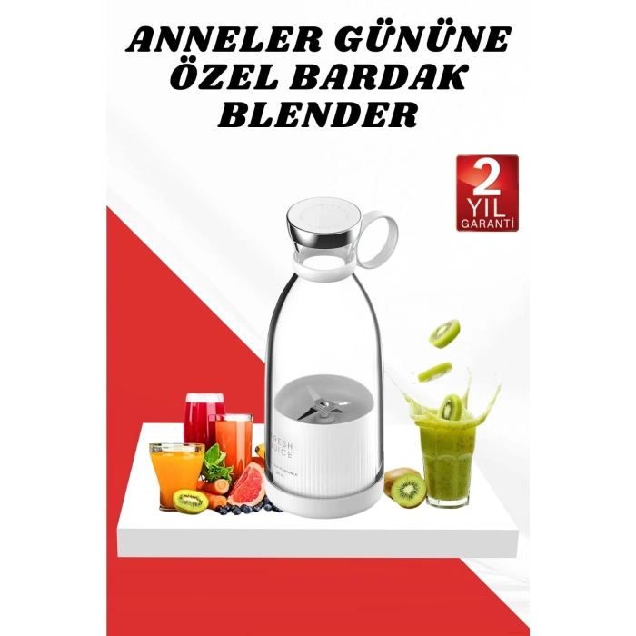 VipMarketim Anneler Gününe Özel Hediye Bardak Blender Paslanmaz Çelik Bıçaklı