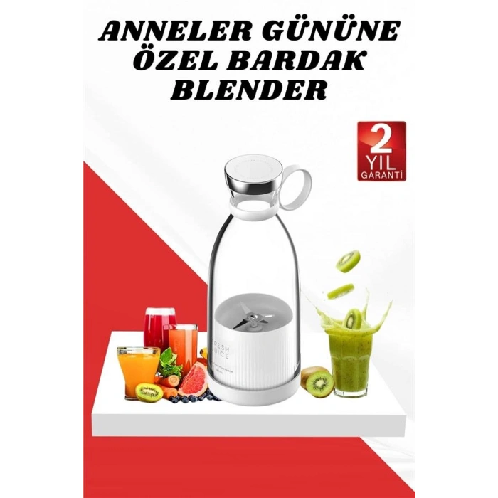 VipMarketim Anneler Gününe Özel Hediye Bardak Blender Paslanmaz Çelik Bıçaklı