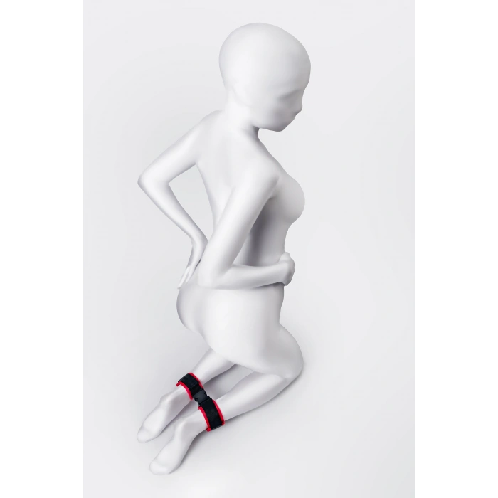 VipMarketim Anonymo BDSM Ayak Kelepçe #0156, kadife, kırmızı, 29 cm