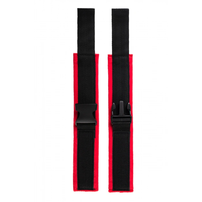 VipMarketim Anonymo BDSM Ayak Kelepçe #0156, kadife, kırmızı, 29 cm