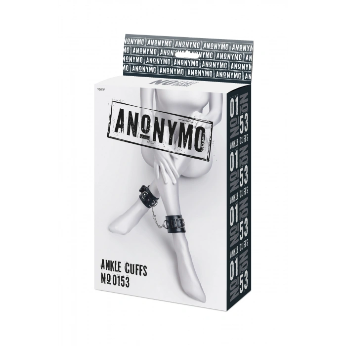 VipMarketim Anonymo Bdsm Ayak Kelepçe #, Pu Deri, Siyah, 26,5 Cm (Kod:0153)