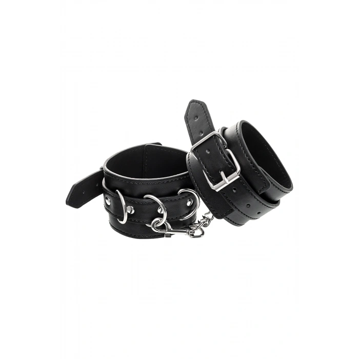 VipMarketim Anonymo Bdsm Ayak Kelepçe #, Pu Deri, Siyah, 26,5 Cm (Kod:0153)