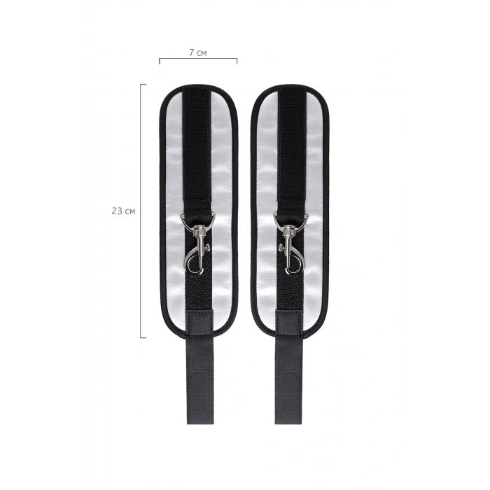 VipMarketim Anonymo Bdsm Kapı Esaret Kelepçe, Polyester, Gümüş, 23 Cm