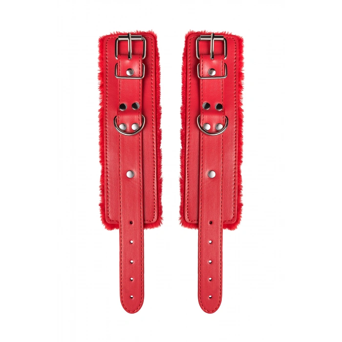 VipMarketim Anonymo BDSM Kelepçe #0105, PU deri, kırmızı, 27 cm