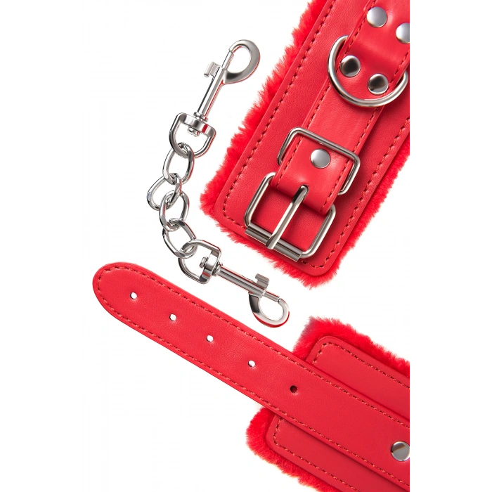 VipMarketim Anonymo Bdsm Kelepçe #, Pu Deri, Kırmızı, 27 Cm (Kod:0105)