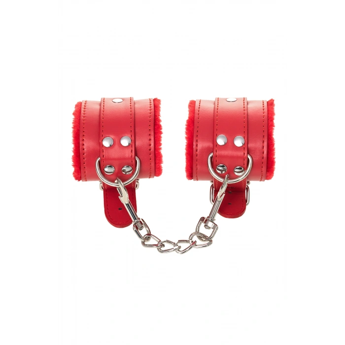 VipMarketim Anonymo Bdsm Kelepçe #, Pu Deri, Kırmızı, 27 Cm (Kod:0105)