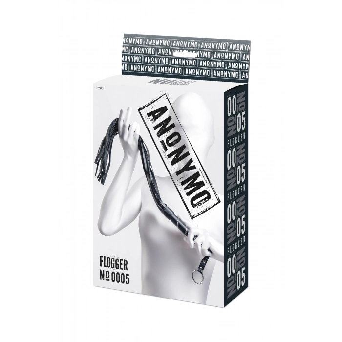 VipMarketim Anonymo BDSM Kırbaç #0005 , PU deri, siyah, 64 cm