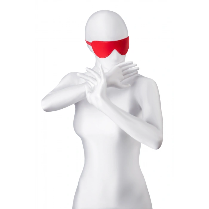 VipMarketim Anonymo BDSM Maske, PU deri, kırmızı, 65 cm