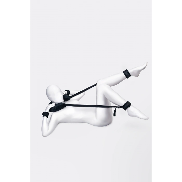 VipMarketim Anonymo BDSM sabitleme kemeri #0701 yastıklı, kadife, siyah, 127 cm