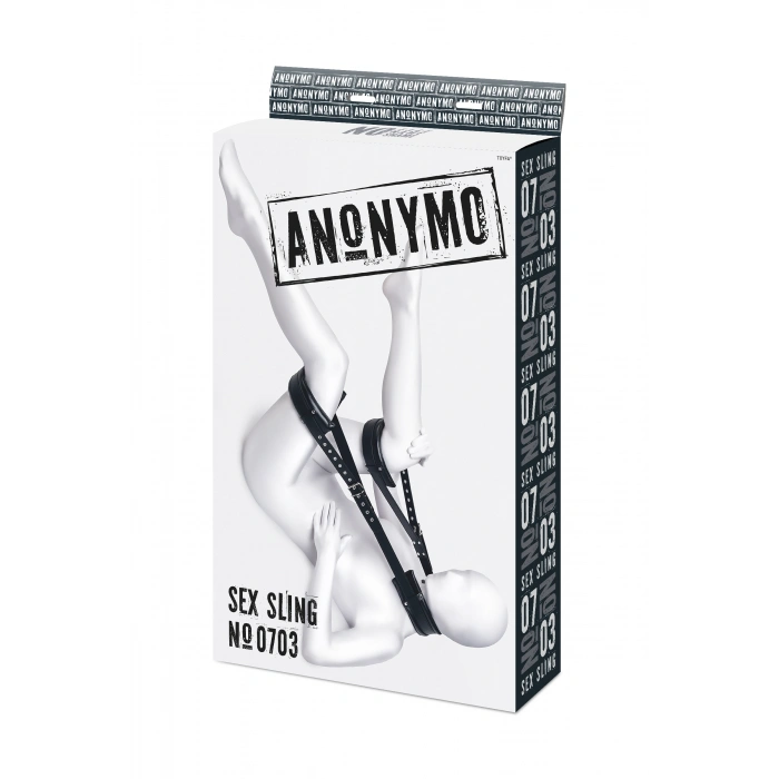 VipMarketim Anonymo Fetiş Esaret Seti, PU deri, siyah, 145 cm