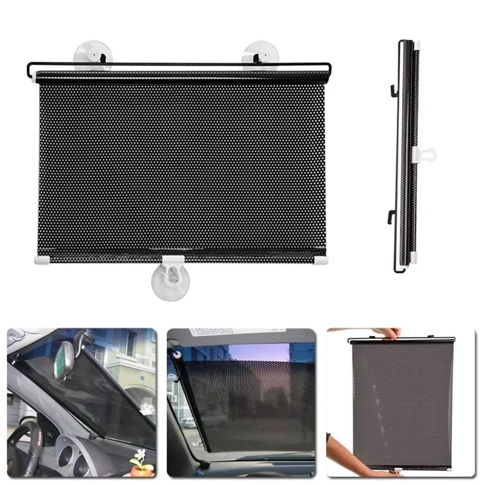 VipMarketim Araba Araç içi Katlanabilir Araç Oto Ön Cam Güneşlik Branda 40x125cm-(5775)