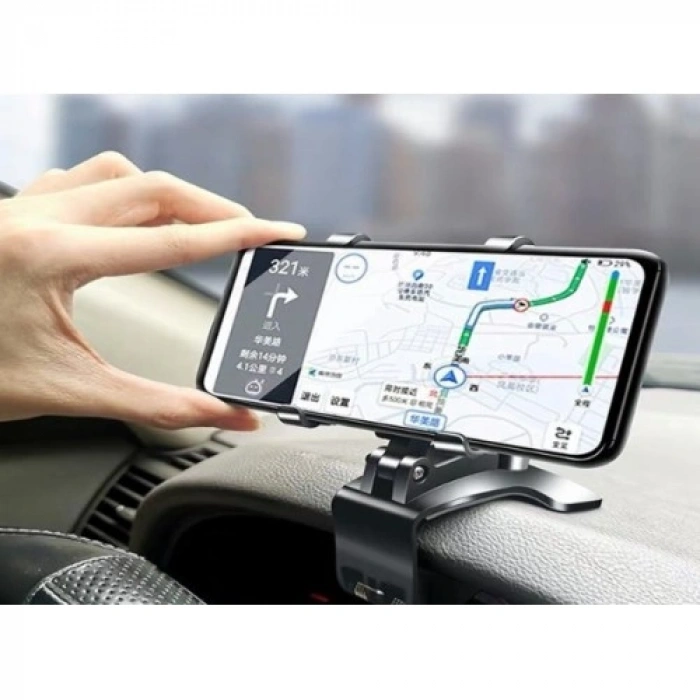 VipMarketim Araba Gösterge Üstüne Takılan 360 Oynar Başlıklı Telefon Tutucu
