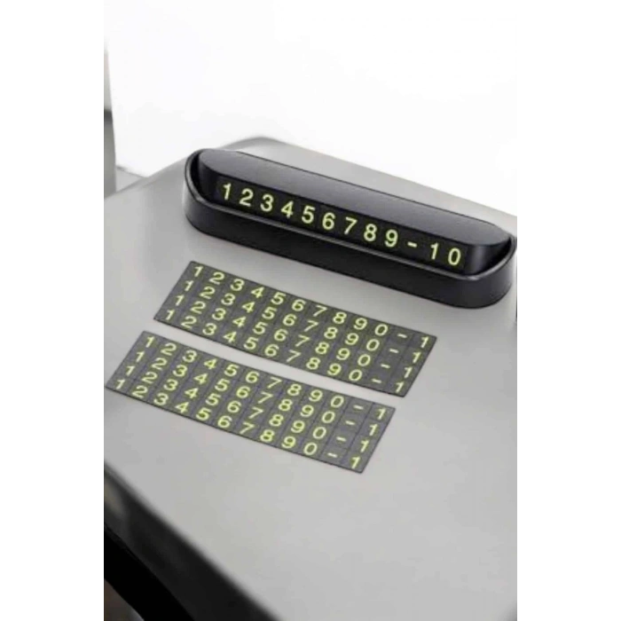 VipMarketim Araba Park Numaratörü Araç İçi Numaralık Değiştirilebilir Çevirmeli Mini