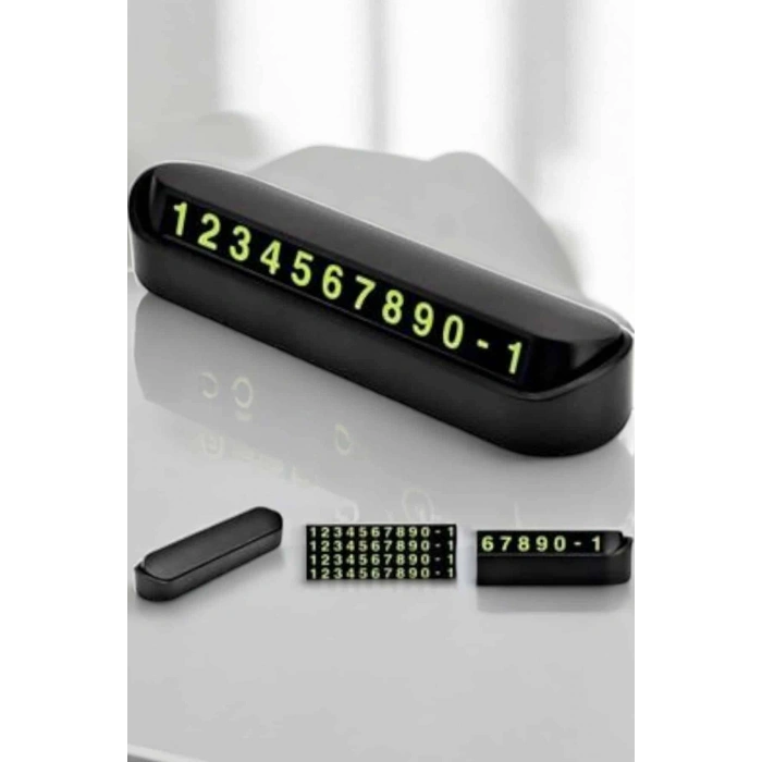 VipMarketim Araba Park Numaratörü Araç İçi Numaralık Değiştirilebilir Çevirmeli Mini