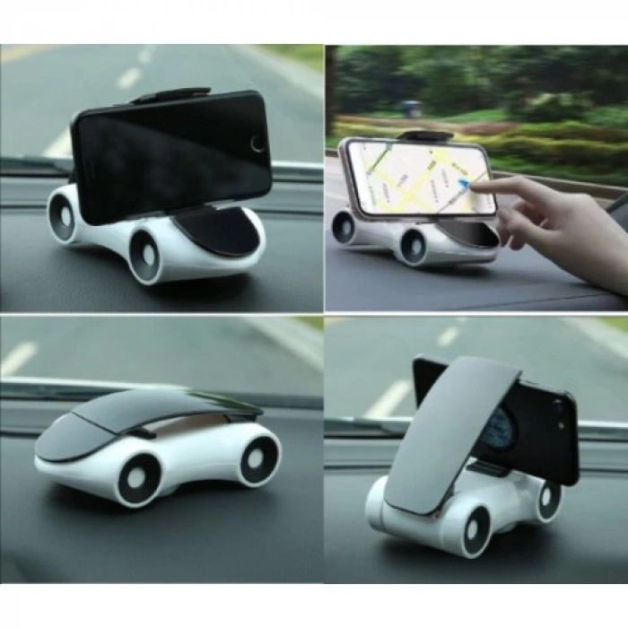 VipMarketim Araba Tasarımlı Araç İçi Telefon Tutucu 360 Dönebilen Ayarlı