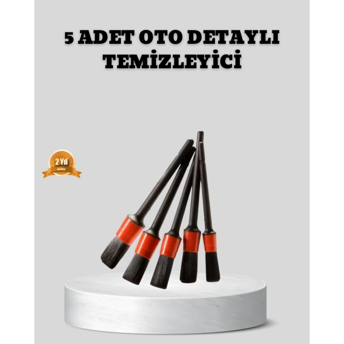 VipMarketim Araç Detay Temizlik Fırçası 5’li Set Çizmeyen Kıl Çok Yönlü Kullanım