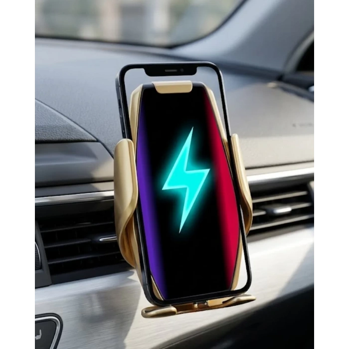 VipMarketim Araç Havalandırma Telefon Tutucu Kablosuz Şarj Destekli Akıllı Sensörlü