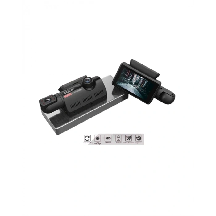 VipMarketim Araç İçi ve Ön Kameralı 3 İnç IPS Ekranlı Full HD Güvenlik Kamerası