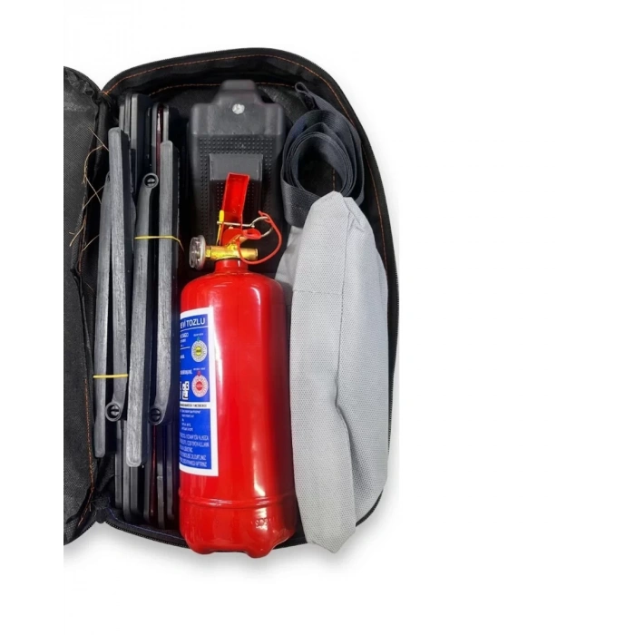 VipMarketim Araç Trafik Seti Muayene Uyumlu Yangın Söndürücü ve İlk Yardım Kiti