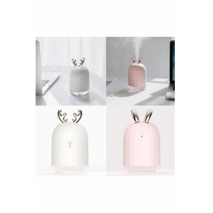 VipMarketim Aromaterapi Hava Nemlendirici Dekoratif USB Şarjlı Tavşan Nemlendirici
