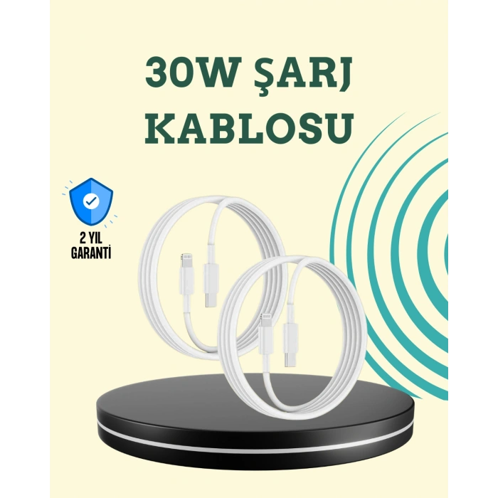 VipMarketim Aşırı Şarj ve Pil Koruması ile Akıllı Çipli Lightning Kablo 1.2m
